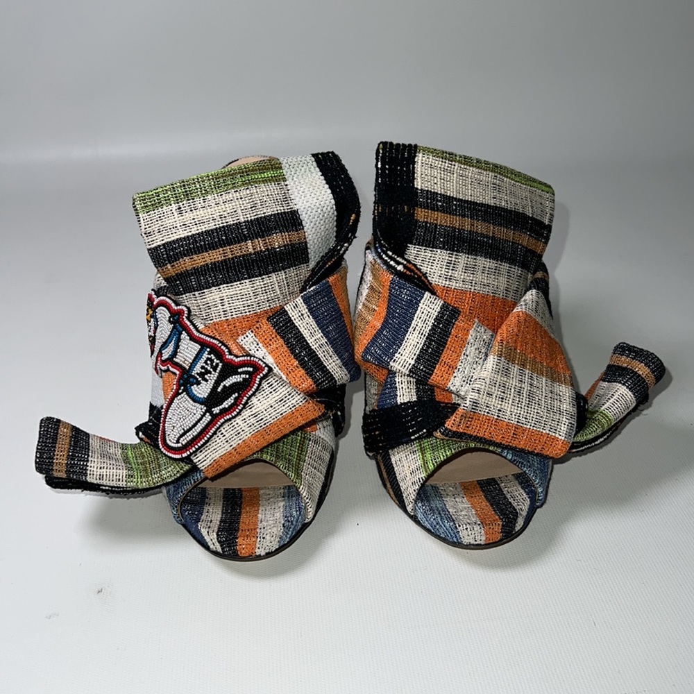 N.21 Numero Ventuno Heeled Mules with Beaded Applique - sz 37.5 - Picture 8 of 8